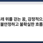 모래 위를 걷는 꿈, 감정적으로 불안정하고 불확실한 흐름 2
