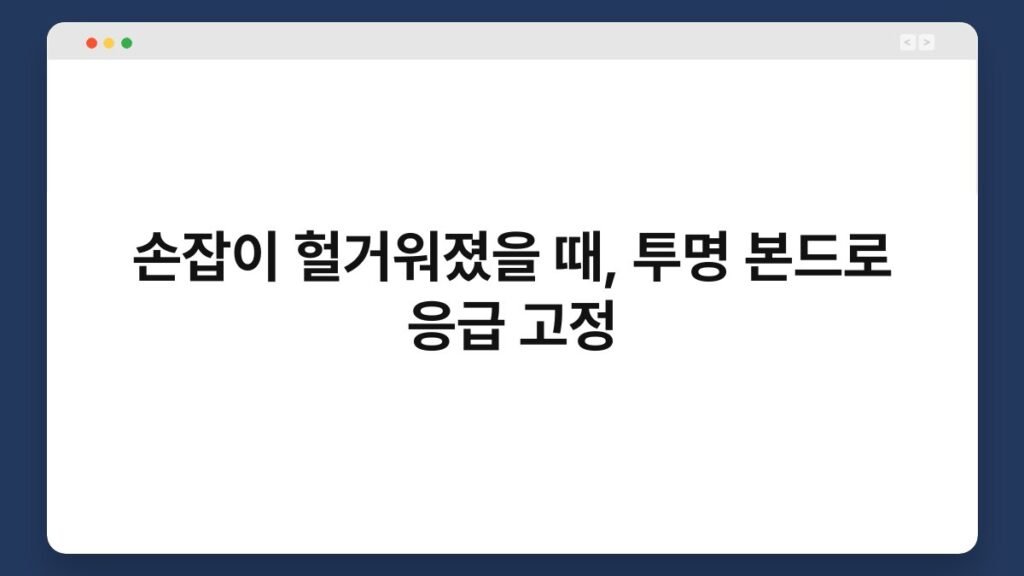 손잡이 헐거워졌을 때, 투명 본드로 응급 고정 2