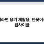 컵라면 용기 재활용, 펜꽂이로 업사이클 6