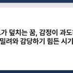 파도가 덮치는 꿈, 감정이 과도하게 밀려와 감당하기 힘든 시기 7