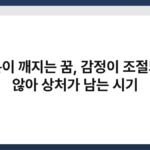 화분이 깨지는 꿈, 감정이 조절되지 않아 상처가 남는 시기 2