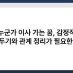 누군가 이사 가는 꿈, 감정적 거리두기와 관계 정리가 필요한 시점 7