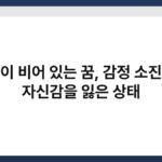 지갑이 비어 있는 꿈, 감정 소진으로 자신감을 잃은 상태 6