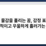 파란 물감을 흘리는 꿈, 감정 표현이 서정적이고 우울하게 흘러가는 흐름 4