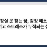 화장실 못 찾는 꿈, 감정 해소가 막히고 스트레스가 누적되는 상태 7