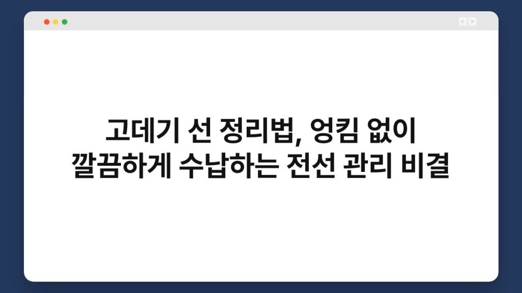 고데기 선 정리법, 엉킴 없이 깔끔하게 수납하는 전선 관리 비결 2