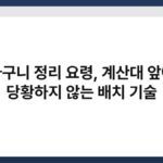 장바구니 정리 요령, 계산대 앞에서 당황하지 않는 배치 기술 7