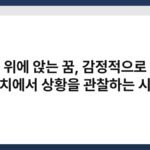 지붕 위에 앉는 꿈, 감정적으로 높은 위치에서 상황을 관찰하는 시점 5