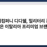 씨피컴퍼니 디디쉘, 밀리터리 감성 입은 이탈리아 프리미엄 브랜드 4