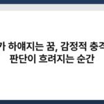 머리가 하얘지는 꿈, 감정적 충격으로 판단이 흐려지는 순간 4